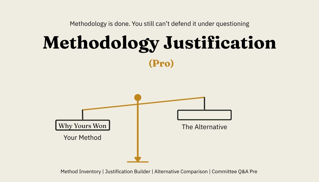 Methodology Justification (Pro) workbook preview